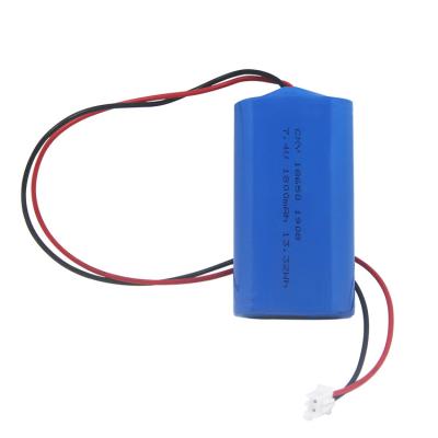 China Chargeable Toys 18650 Battery 2S 7.4V 1800mAh Lithium Ion Battery Pack for sale