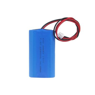 China Machine- MSDS Certificate Lithium Ion Battery 2200mAh 7.4V 18650 Battery Pack for sale