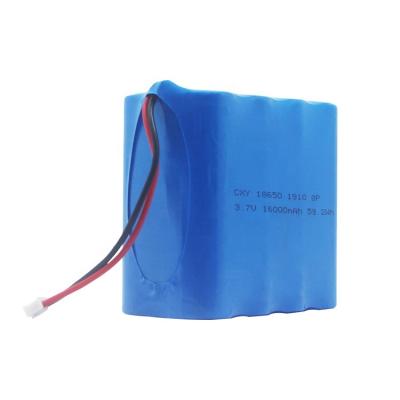 China Toys MSDS Certification 3.7V 16000mAh 18650 Rechargeable 8P Lithium Ion Battery Pack for sale