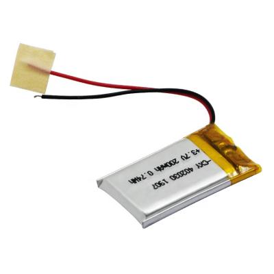 China Large toys inventory 402030P 3.7V 200 mAh lithium polymer rechargeable battery for beauty and healthy life for sale