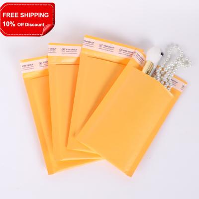 China Shock Resistance China Made Direct Shipping Sale Bubble Kraft Bag Ads Cushioned Yellow Gifts Kraft Padded Bags for sale