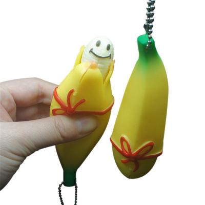 China Wholesale Non-Toxic Banana Toy Squeezable Stress Relief Banana Toy Promotional Gift TPR Fruit Shape Fidget Toys for sale