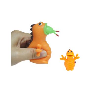 China Children's Toy Novelty Fashion Soft Rubber Squeeze Tongue Jump Dragon Toy Stress Relief Squishy Animal Toys Creative Gift for sale