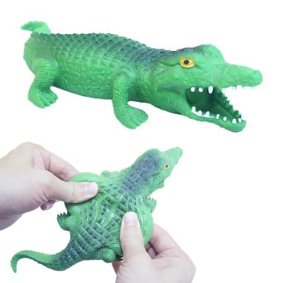 China Eco-friendly PVC TPR Crocodile Shape Toy Stress Relief Animal Soft Stretchy Animal Toys Wiggle Toys for Kids and Adults for sale