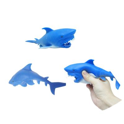 China New Style Stress Release TPR Material Eco-friendly Stretch Toy Squeezable Stretchy Shark Animal Animal Toy Soft Fidget Toys for Kids and Adult for sale