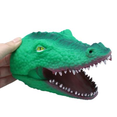 China 2022 NEW Eco-friendly Design TPR Crocodile Animal Hand Puppet for sale