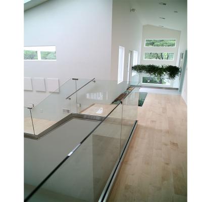 China modern powder aluminum u channel railing/villa cladding glass balustrade for sale