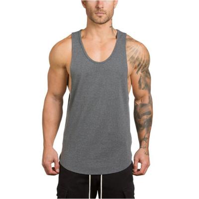 China QUICK DRY Men's Workout Tank Top Gym Muscle Tee Quick Dry Fitness Bodybuilding Sleeveless T-Shirt for sale