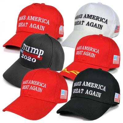 China breathable & Waterproof Wholesale President Election Trump Baseball Hat 2020 Adjustable Republican Baseball Hat KEEP GREAT AMERICA Embroidered Hats for sale