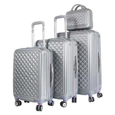 China Custom Made ABS Smart Carry On Travel Bags Cabin Luggage Moving Suitcase Set Trolley Bags for sale