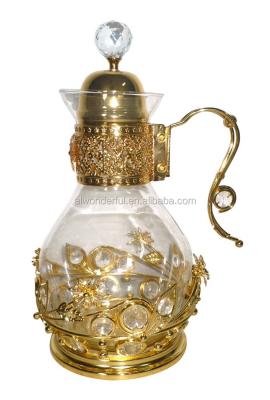 China 2016 viable decorative glass water jug ​​with crystal decoration for sale