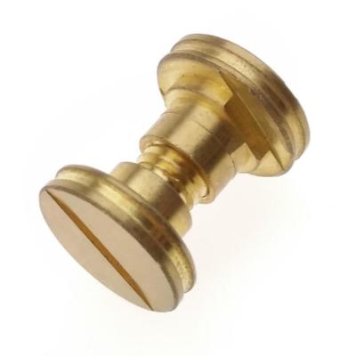 China Flat Head M3 Brass Rivet Screw , Book Binding Post Screw Fastener for sale