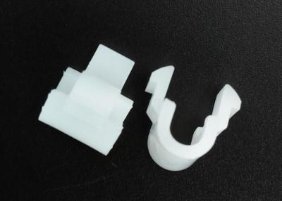 China Customized Plastic Injection Molding Products 5mm White Plastic U Clamp for sale