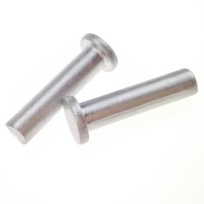 China Plain Finish Aluminum Flat Head Rivets Solid Grade 6061 Fastener for sale