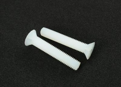 China Phillips Drive Countersunk Head Screw Nylon White M3 Plastic Fastener for sale