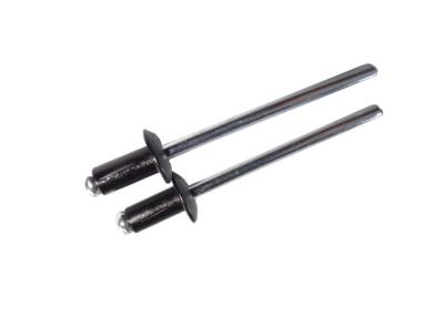 China 4X10 Close End Black Aluminum Blind Rivets Pull Through Mandrel DIN 7337 for sale