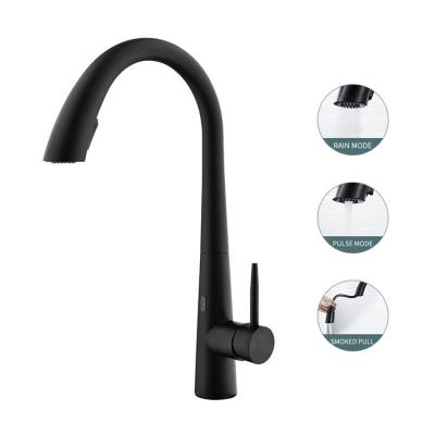 China Widespread Concealed Sense Faucets Pull-Out Mixer Touch Kitchen Faucet Handle Body Chrom for sale