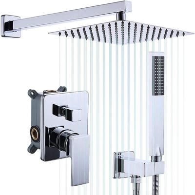 China Without Sliding Bar Master Shower Faucets and Sets Bathroom Rain Shower Set Mixer Bathroom for sale