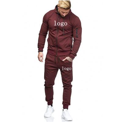 China 2021 Anti-wrinkle order accept custom logo bodybuilding lightweight young men's gym hoodies set good quality for sale