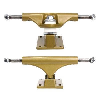 China Factory Adult Die Casting 4.5 Inch Powder Coating Golden Skateboard Trucks for sale