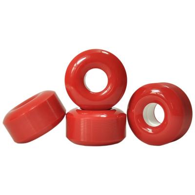 China Factory 58mm Adult Red Color Wheels Round SHR85A Longboard PU Wheels For Long Board for sale