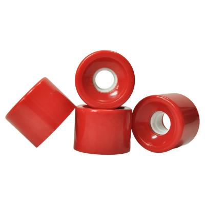 China Manufacture PU Material 62x46mm Red Color SHR85A Longboard Adult Wheels for sale