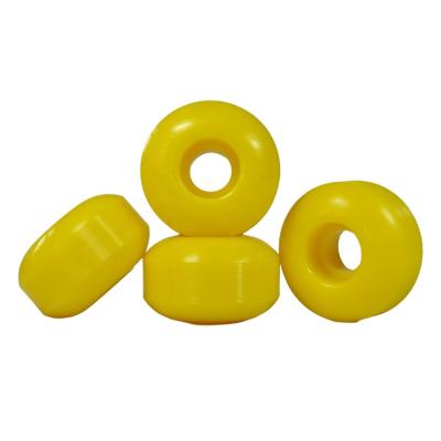 China Adult Custom Design 51x31mm Yellow Color Wheels HR 100A Hardness PU Skateboard Wheels for sale