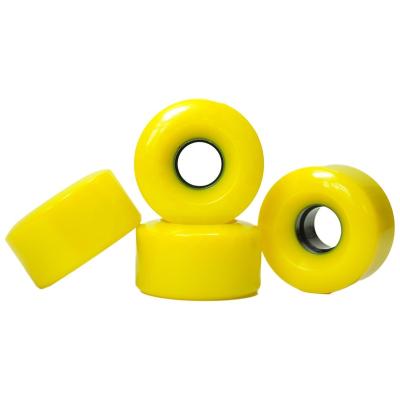 China Adult Wholesale Yellow Color Skate Wheels SHR80A 58mm Skateboard Wheels for sale