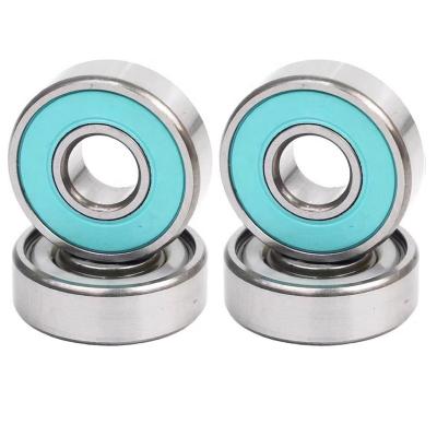 China Hotels Factory Low Noise ABEC-11 Chrome Bearings 8 Pack Set Pro 608 Skateboard Bearings for sale