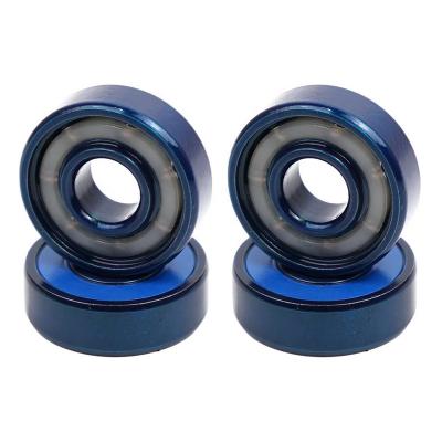 China Hotels Wholesale Precision Grade Chrome Bearings Anodizing 608 RS Skateboard Bearings for sale