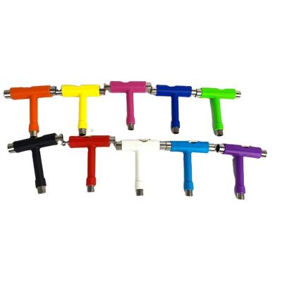 China Low MOQ Colorful And Steel PP Adult Cheap Price T Shape Skateboard Tools for sale