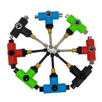 China Custom Professional Quality Colored All-in-one Skateboard Semi-automatic Tools T Shape Semi-automatic Skateboard Tools for sale