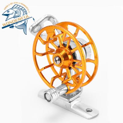 China Straight Portable Saltwater Deep V Shaped Reel Anodized Outdoor CNC All Metal Fly Fishing Reel for sale