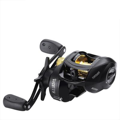 China Metal Plastic 13+1bb and ABS best quality fishing reel bait caster straight wholesale high speed reel for sale