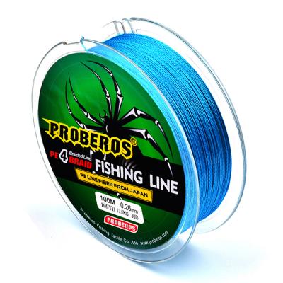 China 12 strand high strength pe braided 0.1mm high strength fishing line 100cm fishing line for sale