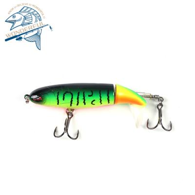 China 100mm ABS Plastic Saltwater Soft Plastic Big Lie Plopper Topwater Pencil Lure Fishing Lures With Hooks for sale