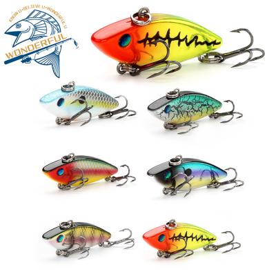 China ABS Fishing Lures 40mm Hard Plastic Artificial Lipless Bass Diving Vibrating Rattling Wobblers VIB for sale