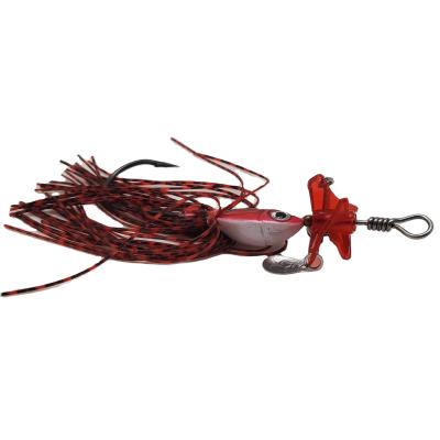 China ABS Plastic 100mm 14g Bulk Colored Artificial Metal Vibe Jig Bite Shimmy Buzzbait Edge Propeller Rubber Spinner Bait Fishing Trout Lure for sale