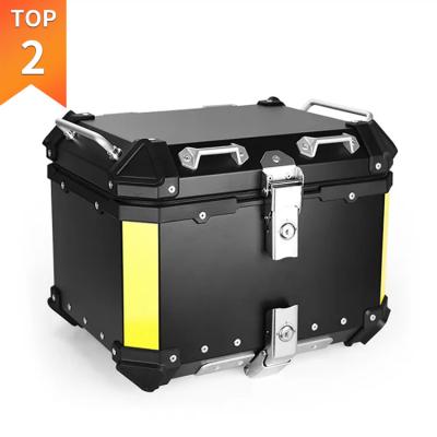 China Tail Motorcycle 55L Aluminum Box Cool Aluminum Top Aluminum Box Motorbike Rear Delivery Case Luggage Storage Box for sale