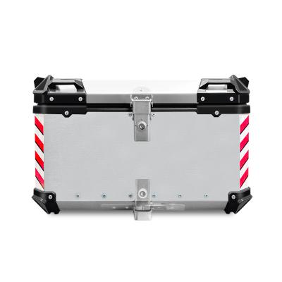 China Large Capacity 85l Motorcycle Delivery Case Waterproof Aluminum Storage Insulated Delivery Motorcycle Box for sale