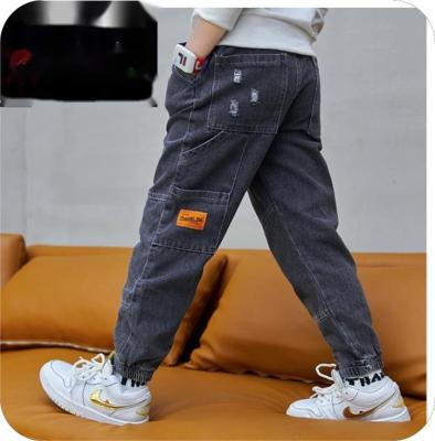 China Breathable Hot sell high quality Customized Wholesale cotton Spandex Full Length Elastic Waistand Casual Kids OEM boy's pants for sale