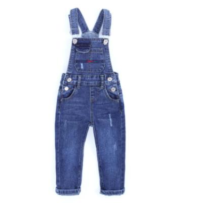 China Breathable Hot sell Baby clothing Overalls  Full Length dustrot washing OEM  denim Pants for sale