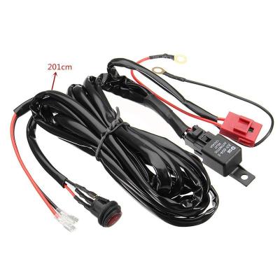 China Custom Automobile Car Auto Fog Light Wiring Harness Set LED Running Long Light Lamp Wiring Harness for sale