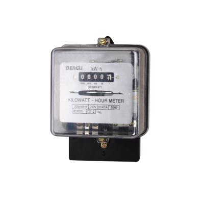 China PC Model DEM074TI Single Phase Board Electromechanical Front Arrangement Active Energy Meter (Poly Carbonate) for sale