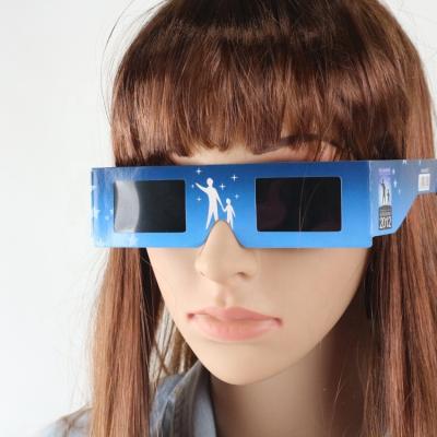 China 3D Optical Glasses Paper Glasses Eclipse Glasses Funny Paper Glasses Hologram Logo Paper Glasses for sale