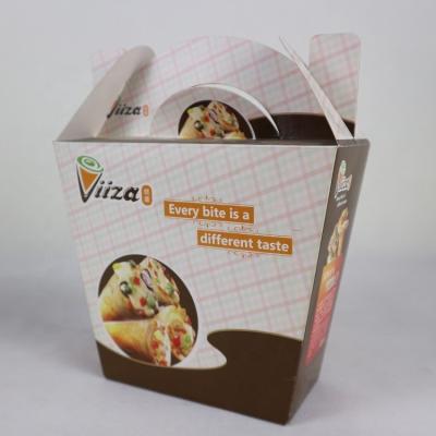 China Customized Recyclable High Grade White Card Pizza Cone Box Can Print Logo for sale