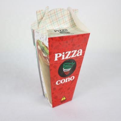 China Recyclable Disposable Custom Food Cono Pizza Box Paper Lunch Only Fast Loading for sale