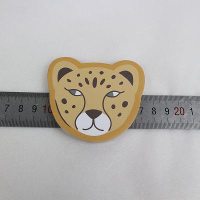 China Custom Full Printing 80g Offset Paper Leopard Shape Printed Logo Sticky Note for sale