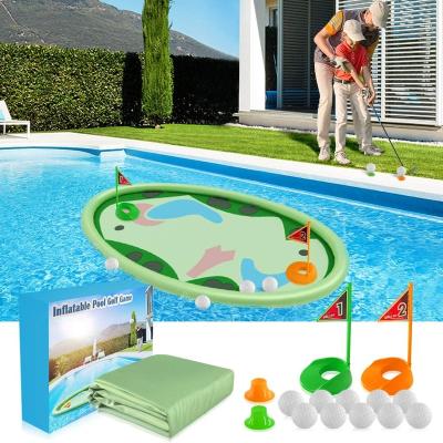 China Inflatable Water Park Toy Golf Set Inflatable Pool Golf Mat Game Toy, for sale