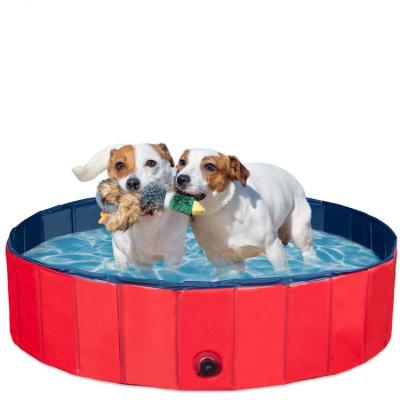 China Viable Collapsible Dog Pool Non-slip Pet Tub Thickened Plastic Children Wading Small Dog Pool for sale